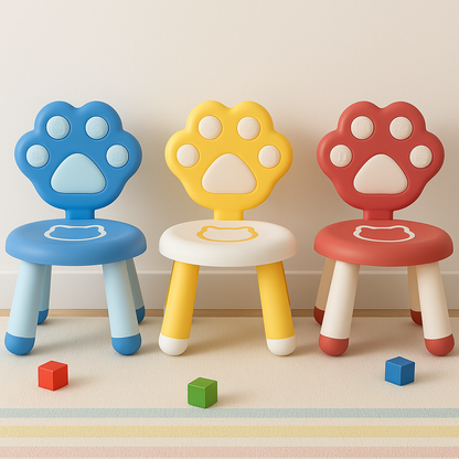 20" Cute Paw-Shaped Kids Chair – Lightweight, Durable & Fun (3 Colors)