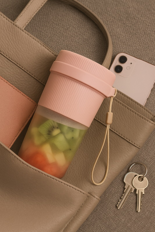 Portable Rechargeable Juice Blender – 300ml (Pink)