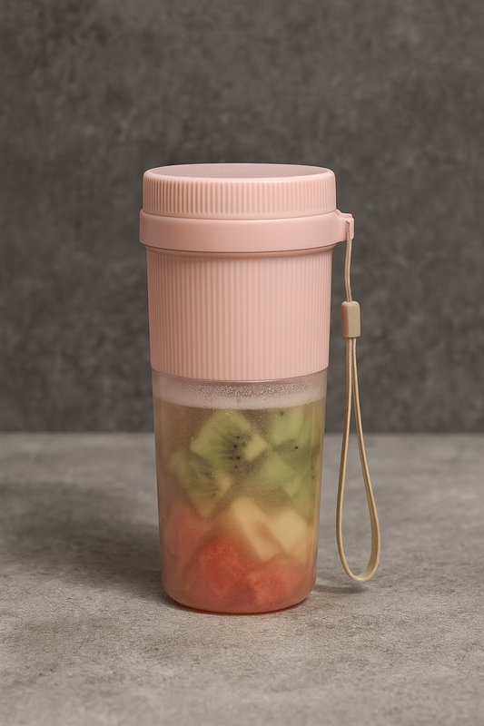 Portable Rechargeable Juice Blender – 300ml (Pink)