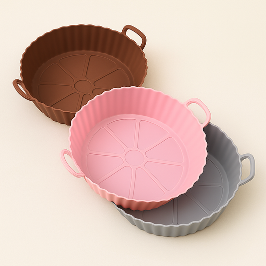Air Fryer Liners – 6.5" Silicone with Handles