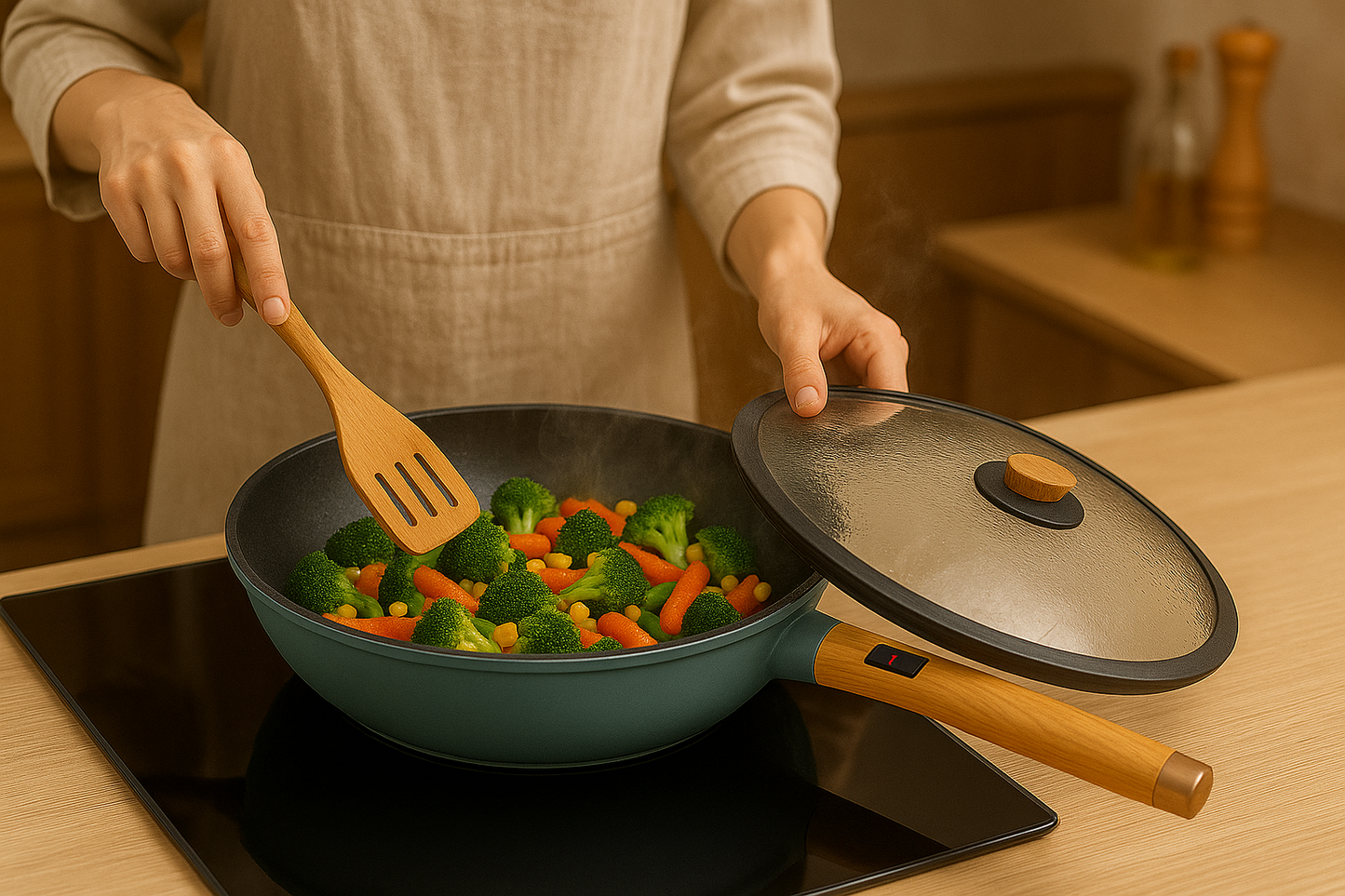 SRTJ 30cm Smart Micro Pressure Non-Stick Frying Pan