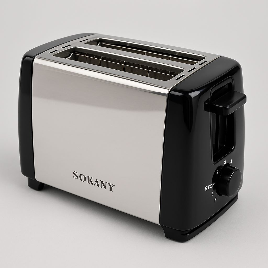 Sokany 2-Slice Stainless Steel Toaster (SK-016S) – Adjustable Browning Control
