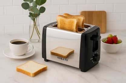Sokany 2-Slice Stainless Steel Toaster (SK-016S) – Adjustable Browning Control