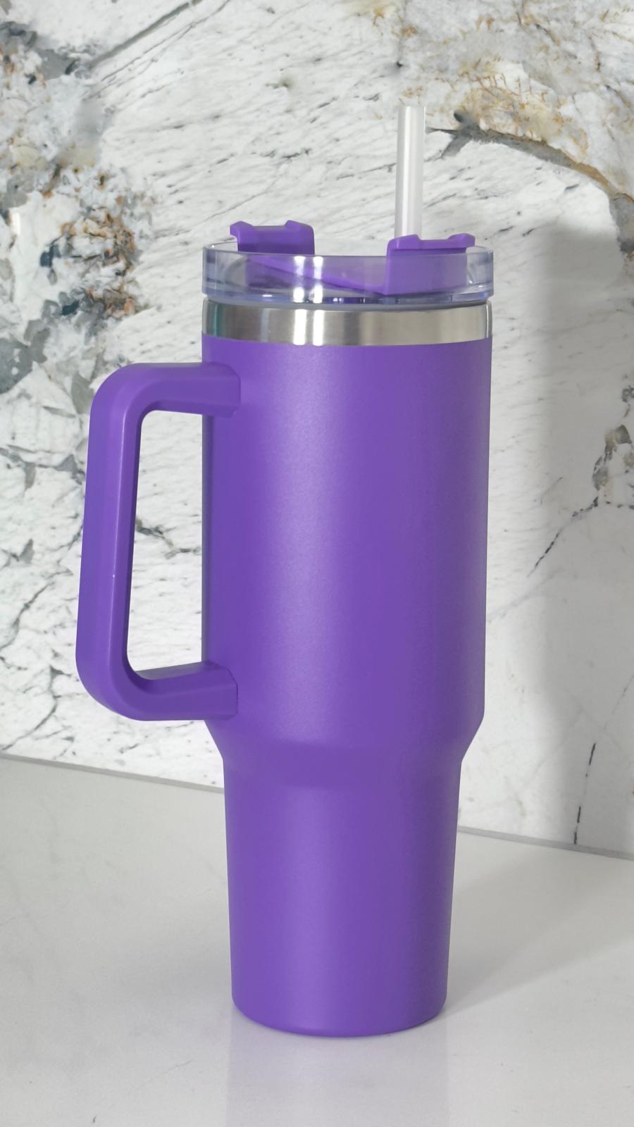 2L Stanley-Style Insulated Tumblers with Handle & Straw – Assorted Colors