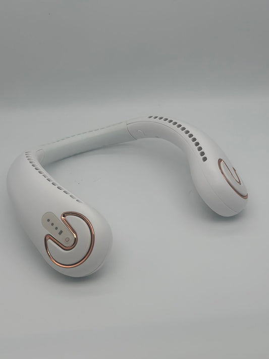 Hands-Free 360° Bladeless Neck Fan – SL-001 Rechargeable Cooling Device