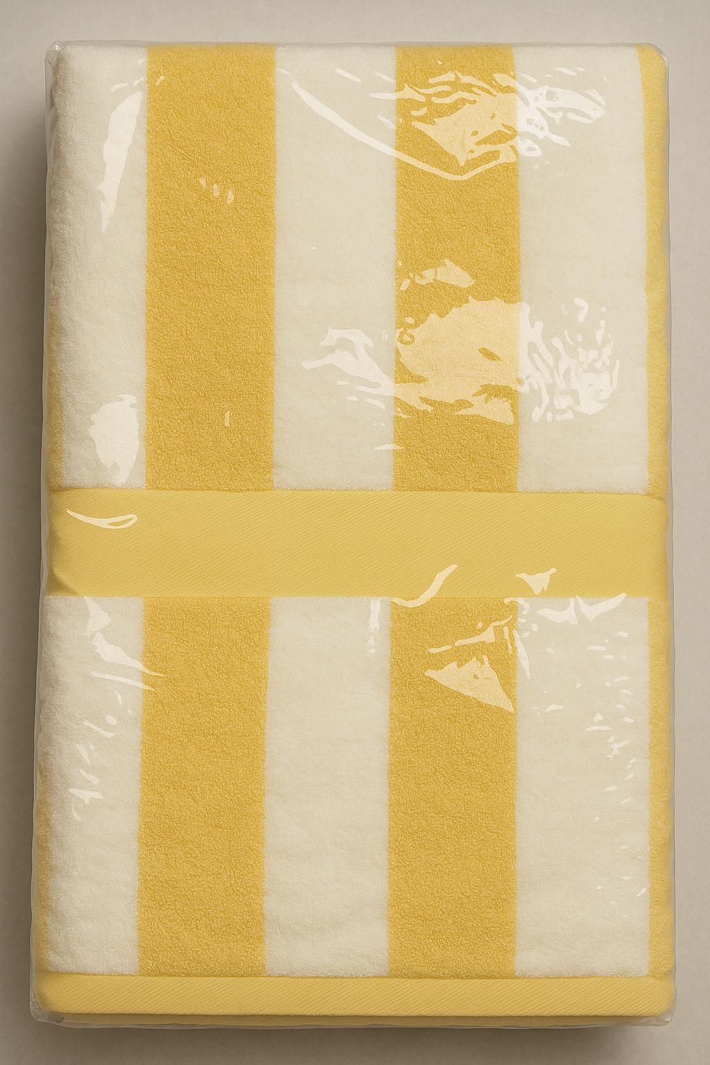 Luxury Spa-Inspired two-colour Striped Bath Towel Set – Soft, Absorbent &amp; Stylish